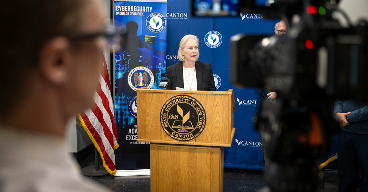 Senator Gillibrand Promotes Cyber Service Academy at SUNY Canton