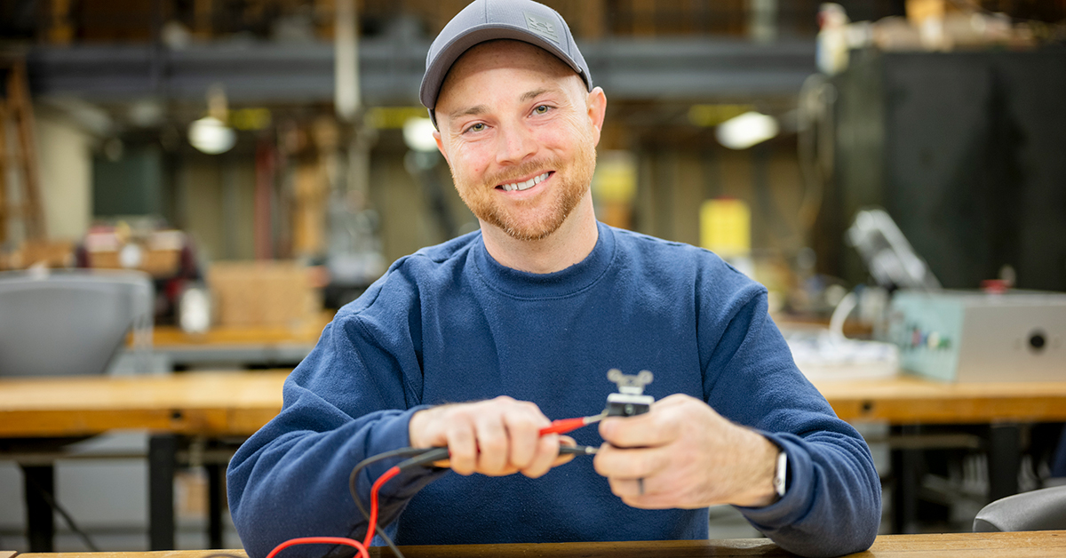 James Trimm works with electrical equipment.