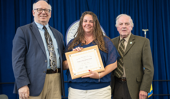 President Szafran, Melissa Mussen and College Council Chair Ronald O'Neill