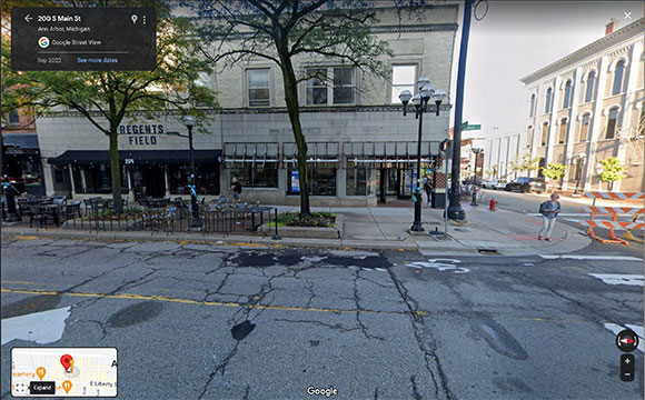 Future site of Echelon restaurant, as pictured in Google Street view.