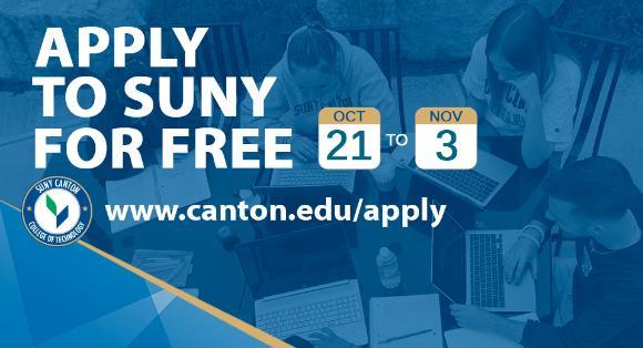 Apply to SUNY for Free - Oct 21-Nov 3