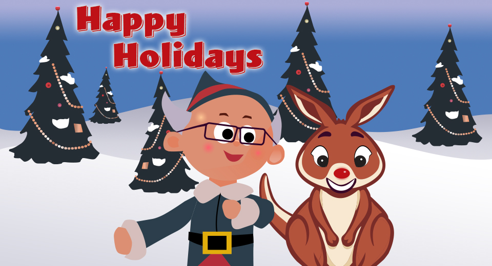 Happy Holidays! President Szafran and Roo-Dolph