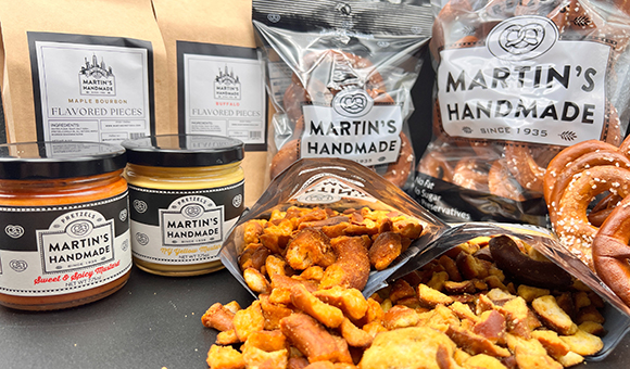 Martin's Pretzel's food lineup of hand-crafted goodies.