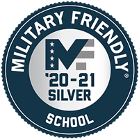 Military Friendly School Silver 2020-21 badge
