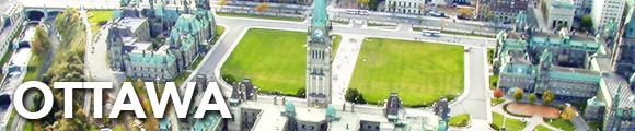 Ottawa - View from above Parliament Hill.