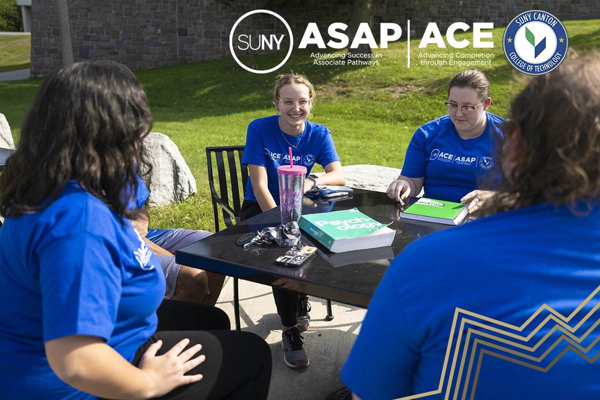 ACE/ASAP Director Kelsey Geurrard walks with a student outside Dana Hall.