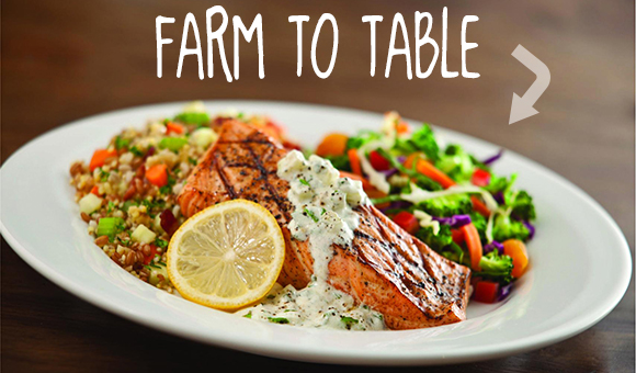 Farm to Table: Salmon Dinner with rice and veggies