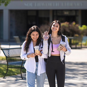 Students walking