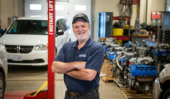 Dennis Tuper in the Automotive Lab