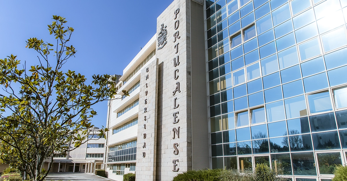 Portucalense University on a beautiful sunny day.